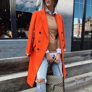 J.Crew Orange Overcoat